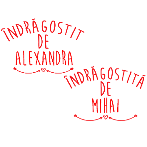 Tricouri pentru cuplu Indragostit - Indragostita (personalizat)