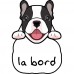 Autocolant Bulldog francez la bord (personalizat)