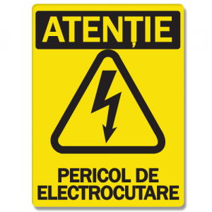 Autocolant Pericol de electrocutare