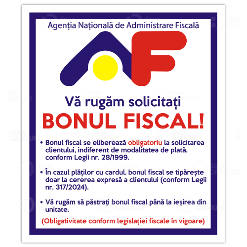 Autocolant Bon Fiscal