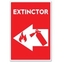 Autocolant Extinctor (in caz de incendiu)