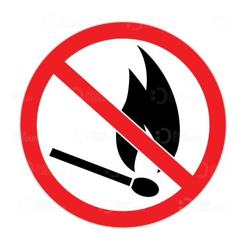 Autocolant Interzis focul deschis