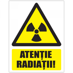 Autocolant Atentie radiatii