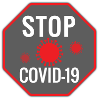 Autocolant Stop Covid-19