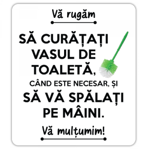 Autocolant Nu Aruncati Hartia In Toaleta
