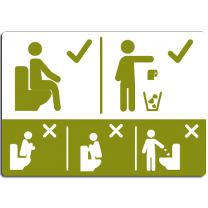 Autocolant Reguli la toaleta