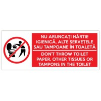 Autocolant Nu aruncati hartia in toaleta