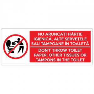 Autocolant Nu aruncati hartia in toaleta