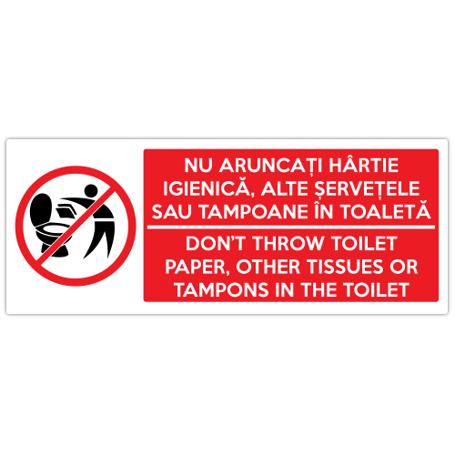 Autocolant Nu aruncati hartia in toaleta
