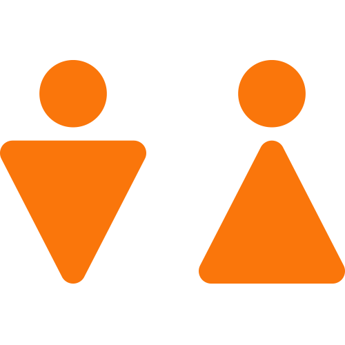 Autocolante toalete simbol