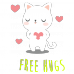 Body bebe Free Hugs pisica alba