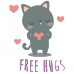 Body bebe Free Hugs pisica cafenie