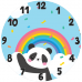 Ceas Panda curcubeu