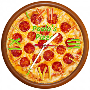 Ceas Pizza pepperoni personalizat