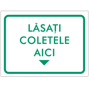 Indicator Lasati coletele aici