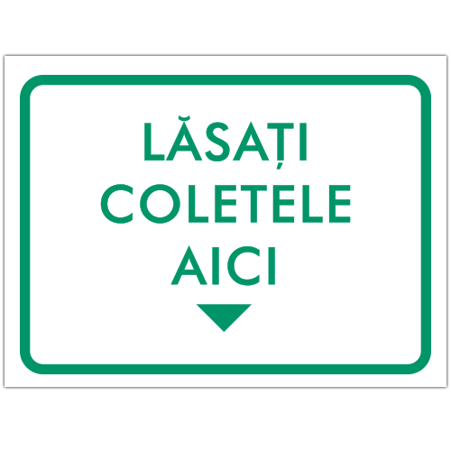 Indicator Lasati coletele aici