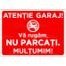 Indicator Atentie garaj