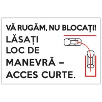 Indicator Nu blocati! Loc de manevra
