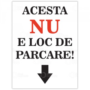 Indicator Nu e loc de parcare