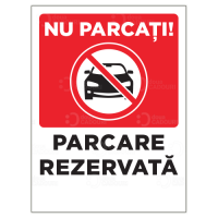 Indicator Parcare rezervata