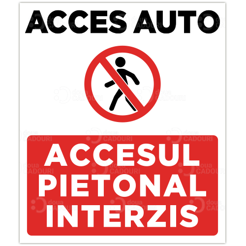 Indicator Accesul pietonal interzis