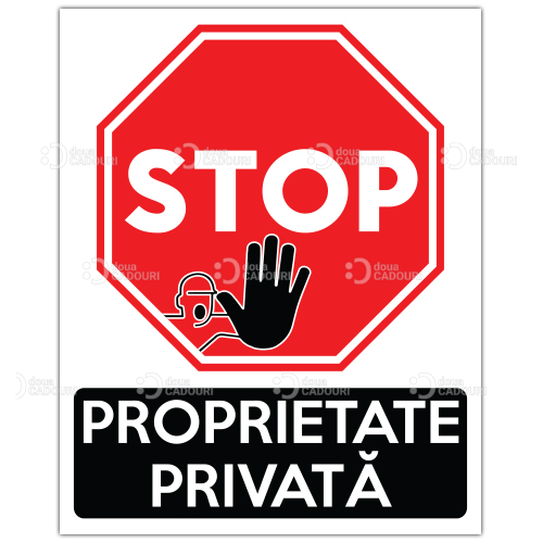 Indicator Stop Proprietate privata 