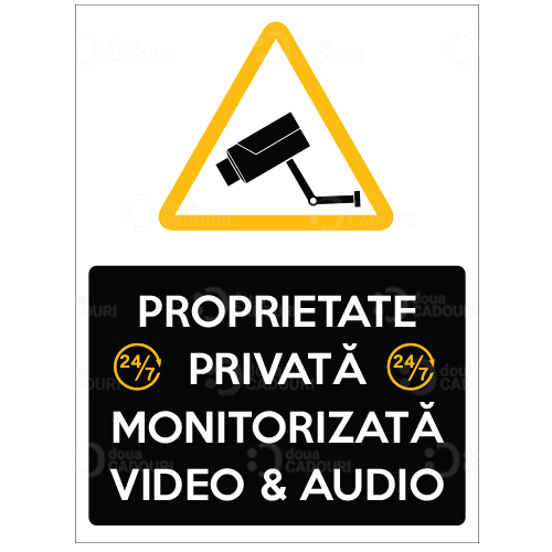 Indicator Proprietate privata monitorizata video si audio