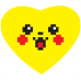 Mousepad Pixelchu in forma de inima