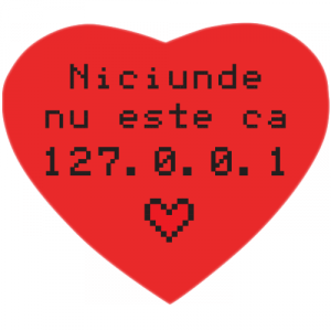 Mousepad 127.0.0.1 in forma de inima