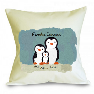 Perna personalizabila Familie de pinguini (3)