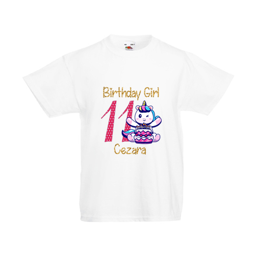 Tricou Birthday girl - unicorn