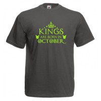 Tricou personalizat Kings are born in 