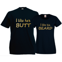 Tricouri pentru cuplu Butt - Beard
