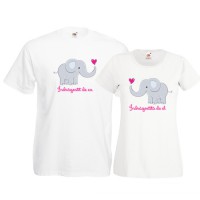 Tricouri pentru cuplu Elefantei indragostiti