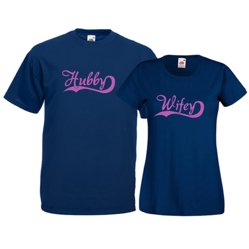 Tricouri pentru cuplu Hubby - Wifey
