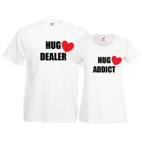 Tricouri pentru cuplu Hug Dealer - Hug Addict