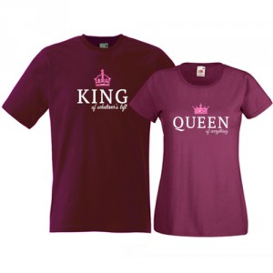 Tricouri pentru cuplu King - Queen 