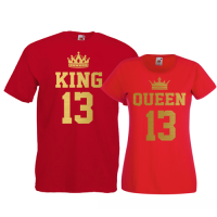 Tricouri pentru cuplu King - Queen numere