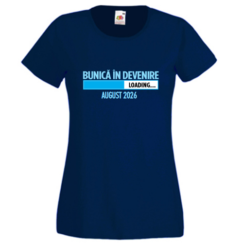Tricou Bunica in devenire - baietel (cu luna nasterii) Tricou Bunica in devenire - baietel (cu luna nasterii)