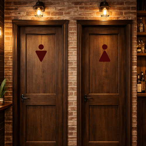 Autocolante toalete simbol