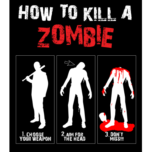 Tricou How to kill a zombie